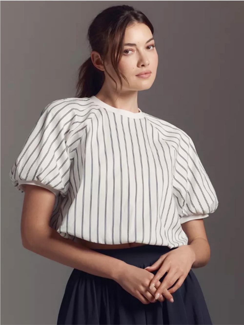 NWT Maeve Short Sleeve Bubble Top Size Large